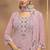 Light pink color embroideried faux georgette semi stitched salwar suit