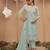 Light sea green color embroideried faux georgette semi stitched salwar suit