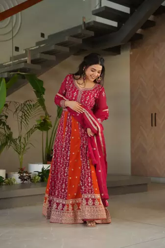 Luxury clothing considered to be high quality made by zari & sequins embroidery