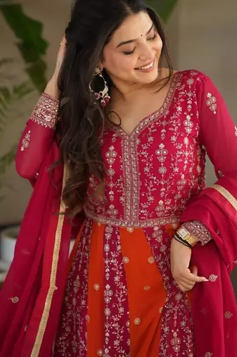 Luxury clothing considered to be high quality made by zari & sequins embroidery