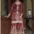 maroon simmer silk embroidered & handwork designer Palazzo suit