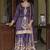 violet simmer silk embroidered & handwork designer  plazzo suit