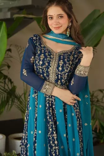 Luxury clothing considered to be high quality made by zari & sequins embroidery
