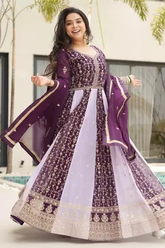 Luxury clothing considered to be high quality made by zari & sequins embroidery