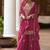 Pink chinon silk embroidered & handwork designer  plazzo suit