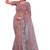 Rani pink coloe embroidered net designer saree with un-stitch blouse