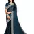 blue coloe embroidered orgenza designer saree with un-stitch blouse