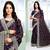 purple coloe embroidered orgenza designer saree with un-stitch blouse