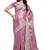 pink coloe embroidered orgenza designer saree with un-stitch blouse