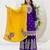 Purple color chinnon silk party wear plazo set- full stitched free size