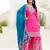 Pink chinnon silk party wear palazzo set