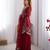 Red color faux georgette embroidery work party wear sharara set