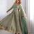 Mint green colour fendy silk embroidery work fully stitched gown- full stitched free size