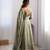 Mint green colour fendy silk embroidery work fully stitched gown- full stitched free size