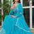 Sky colour american silk embroidery work fully stitched gown- full stitched free size