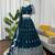Elegant Bridal Wear:  Stitched Lehenga Choli Set in Bottle Green