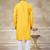 Yellow colour rayon cotton with weaving sifly kurta pajama mens wear