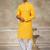 Yellow colour rayon cotton with weaving sifly kurta pajama mens wear