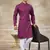 Wine colour rayon cotton with weaving sifly kurta pajama mens wear
