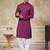 Wine colour rayon cotton with weaving sifly kurta pajama mens wear