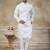 White colour rayon cotton with weaving sifly kurta pajama mens wear