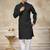 Black colour rayon cotton with weaving sifly kurta pajama mens wear