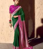 crepe georgette saree with zari weaving soft designer saree with blouse