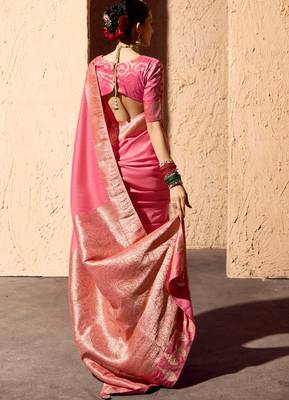 crepe georgette saree with zari weaving soft saree with blouse 2