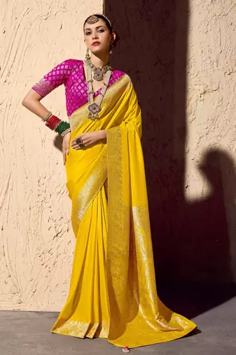 crepe georgette saree with zari weaving soft designer saree with blouse