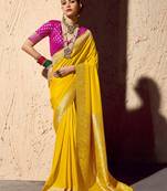 crepe georgette saree with zari weaving soft designer saree with blouse