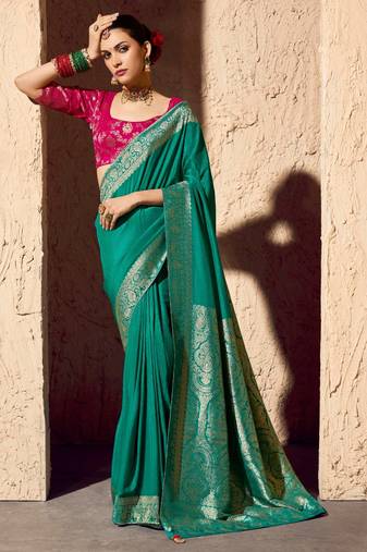 crepe georgette saree with zari weaving soft designer saree with blouse