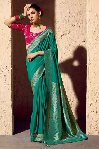 crepe georgette saree with zari weaving soft designer saree with blouse