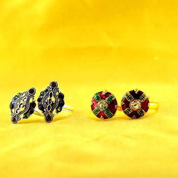 Gold And Silver Platted Toe Ring 1