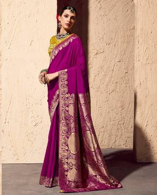 crepe georgette saree with zari weaving soft saree with blouse 2