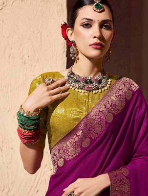 crepe georgette saree with zari weaving soft saree with blouse 4