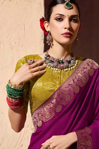 crepe georgette saree with zari weaving soft saree with blouse