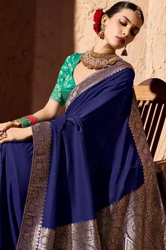 crepe georgette saree with zari weaving soft saree with blouse