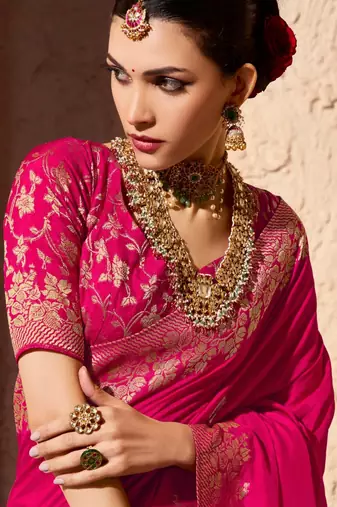 crepe georgette saree with zari weaving soft saree with blouse