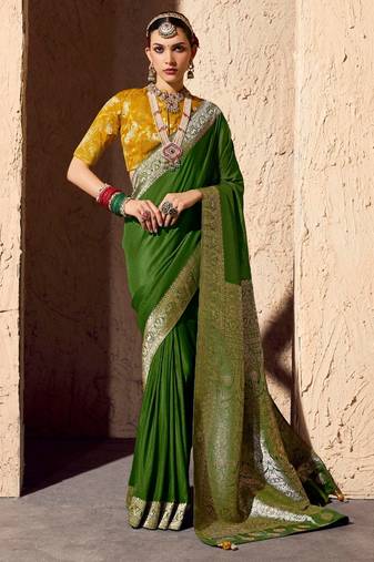 crepe georgette saree with zari weaving soft designer saree with blouse