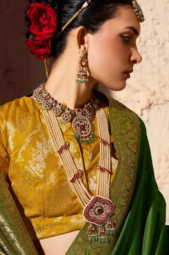 crepe georgette saree with zari weaving soft saree with blouse