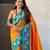 Soft silk lotus paithani zari woven saree