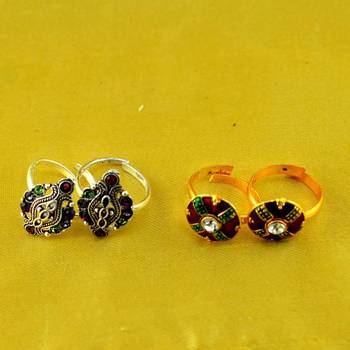 Gold And Silver Platted Toe Ring 2