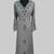Grey color luxurious Handmade Moroccan Kaftan with hijjab