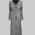 Grey color Handmade Moroccan Kaftan with hijjab