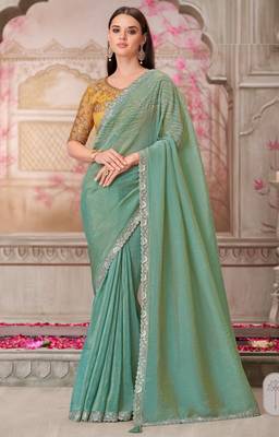 pista green yellow silk blend embroidered wedding-saree 1