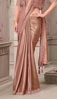 peach silk blend embroidered bollywood-saree 3