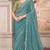 Sea green,pista green georgette embroidered bollywood-sarees