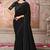Black georgette embroidered bridal-sarees