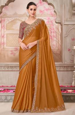 pink silk blend embroidered bridal-saree 1