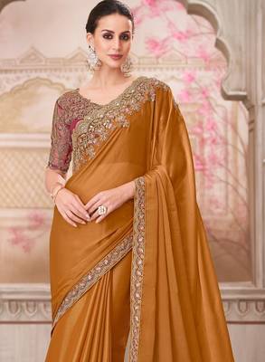 pink silk blend embroidered bridal-saree 3